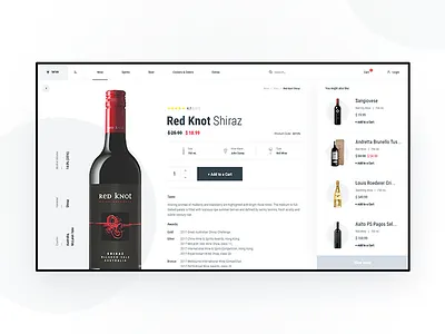 WW shop desktop e commerce minimal ui ux website wine