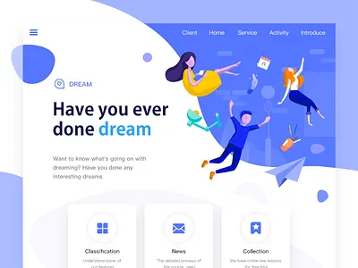 Interesting dream inbetweening lighthouse scenery ui web