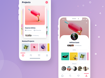 Product Finder Mobile App android app application blog card designer follower ios product profile ui ux