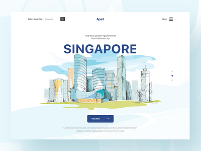 Apart aziz mostoba clean colour design experience illustration isometric minimal trendy typography vector web