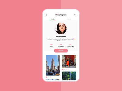 User profile – Daily UI #006 dailyui instagram profile ui ux