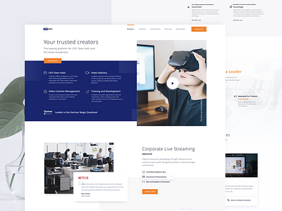 Homepage for NDA (WIP) company corporate enterprise promo team ui ux webdesign website
