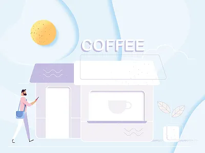 Coffeeeee! animation character coffee coffee shop concept art illustration morning photoshop