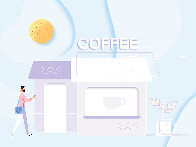 Coffeeeee! animation character coffee coffee shop concept art illustration morning photoshop