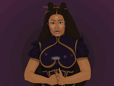 Chun Li chinese chun li culture hip hop illustration nicki minaj purple rap