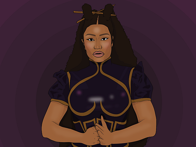 Chun Li chinese chun li culture hip hop illustration nicki minaj purple rap
