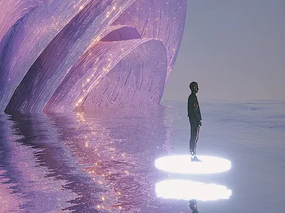 Miracle 5 3d c4d emission future galaxy human light man modeling octanerender reborn universe