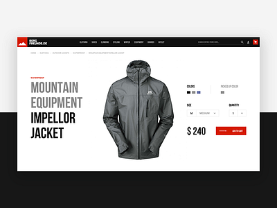 Berg Freunde Product Page & Listing black clean contrast design e commerce fashion homepage product ui ux web white