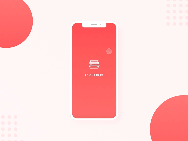 Food Box App app food gradient interaction ios iphone login screen signup splash tiffin ui