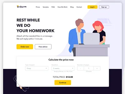 Bookworm illustration interfaces ui web websites