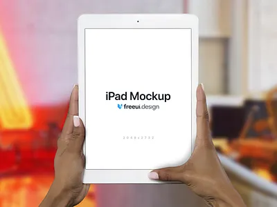 Free: Ipad On Hand Photoshop Mockup v.2 🎁 apple device free free download freebie ipad mockup photoshop product psd psd mockup