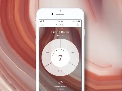 Prolitec Aera - Scenting System App app connected device digital interaction design interface iot iphone mobile scent texture ui ux