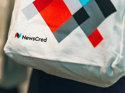 Branded tote bag bag brand geometry identity logo swag tote