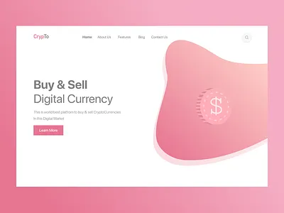 Cryptocurrency Website Header bitcoin crypto cryptocurrency header sketch uidesign uiux uxdesign webdesign website