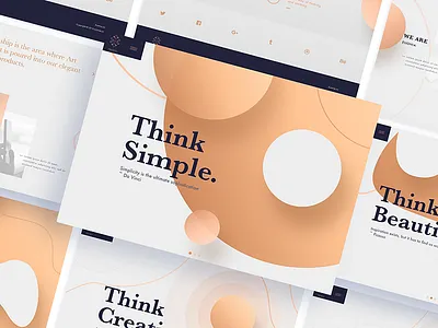 Studio Landing Page accent cool design gold golden landing minimalistic modern page simple ui website