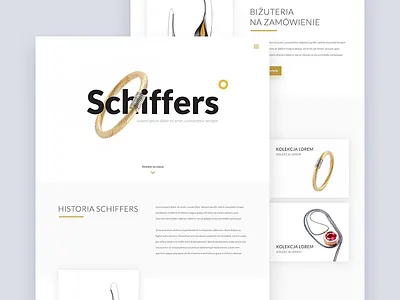 Shiffers Jewellery Website clean ecommerce homepage jewellery landing page simple ui ux website