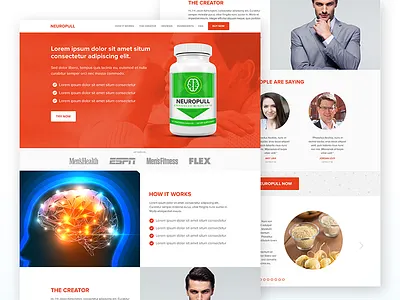 Neuropull cold traffic concept design home homepage lander media buying photoshop pill pills product sales sales design sales letter sales page sales page design site supplement supplements website