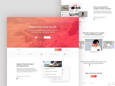 Wizdo Rebranding Proposal header home page landing page lp serif serif font ui ux web web app website