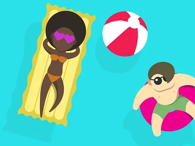 Pivotal Summer art blue cartoon drawing illustration summer vacation vector