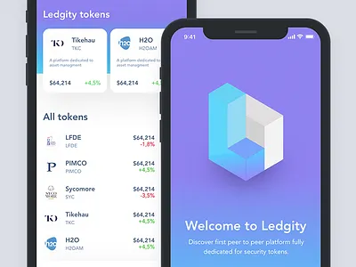 Ledgity Mobile App app blockchain cryptocurrency gradient mobile splash token ui ux