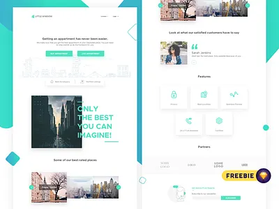 Little window: Property dealing web template home house invite landscape minimal real estate ui ui design ux ux design web website