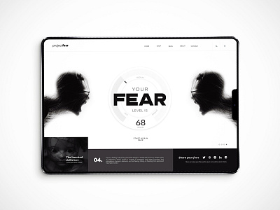 Fear-o-meter home page design concept ui ux web webdesign webpage website