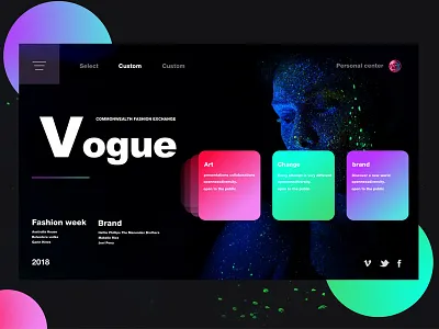 Mixed color collocation art design ui web