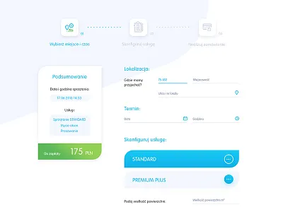 Clern Eco Cleaning - Order page brand cleaning eco flat green logo modern simple ui vector water website