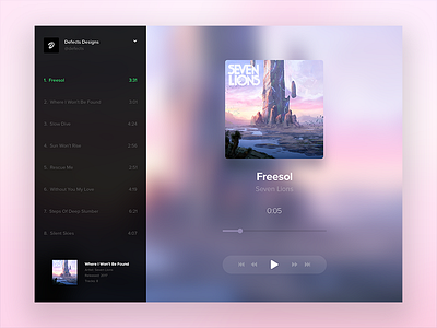 Daily UI #009 - Music Player challenge dailyui edm music music player ui design user interface ux design