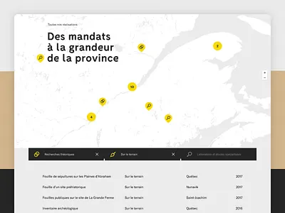 Artefactuel - Work archeology artifact boulder components construction history interface research rocks rough ui ux