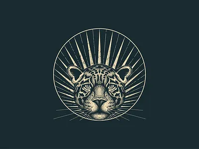 Jaguar Dawn animal art deco boho bold jaguar logo rustic vintage