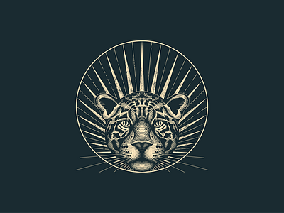 Jaguar Dawn animal art deco boho bold jaguar logo rustic vintage
