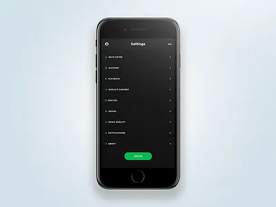 Daily UI #007 - Settings daily ui music settings ui spotify ui design user interface ux design