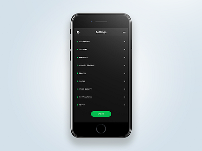Daily UI #007 - Settings daily ui music settings ui spotify ui design user interface ux design