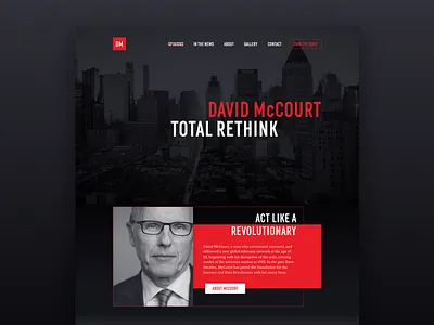 David McCourt – Homepage Concept book branding city dark design flat logo type vector web design