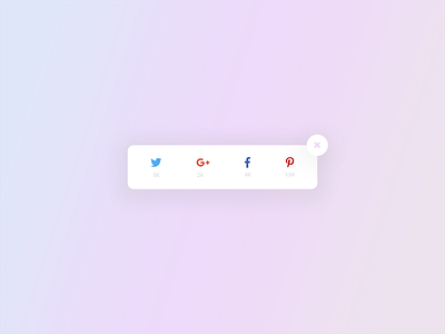 Daily UI #010 - Social Share dailyui gradient minimal social media social share ui design ux design