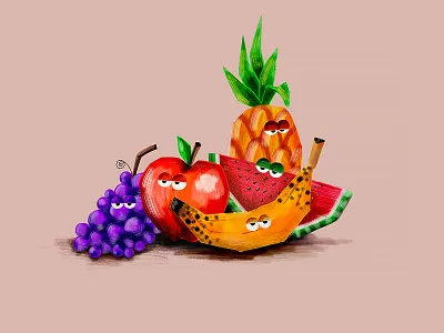 The Chill Life Still Life 🍇🍎🍌🍉🍍