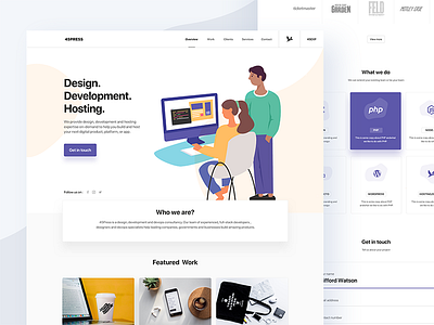 Landing page coding guy developer freelance homepage hosting illustration landing page marketing page mobile responsive mobile ui design responsive design ui design