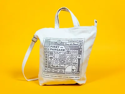 SurveyMonkey Tote Bag bag fun illustration offsite print product design random screenprint surveymonkey swag team tote