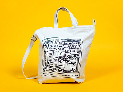 SurveyMonkey Tote Bag bag fun illustration offsite print product design random screenprint surveymonkey swag team tote
