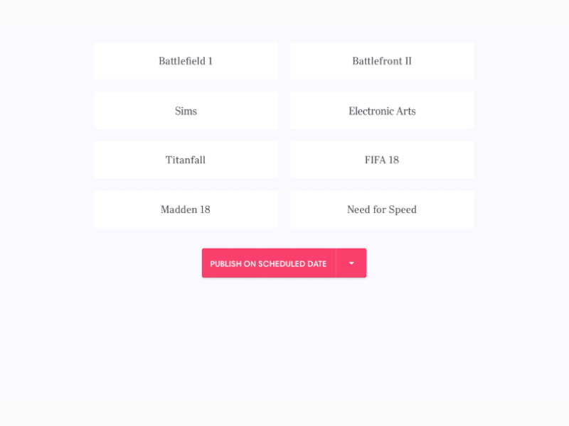 Scheduling Workflow cms content ipad ipad pro publishing scheduling tablet ui ux
