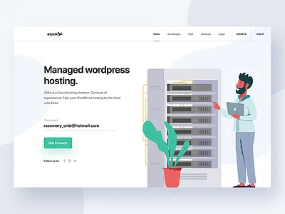 Landing page coding guy developer freelance homepage hosting illustration landing page marketing page mobile responsive mobile ui design responsive design ui design