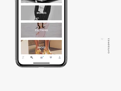 .01 Categories. ZALORA app ecommerce fashion ios iphonex mobile ux