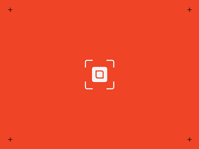 LP Icon branding focus frame icon logo photography red symbol