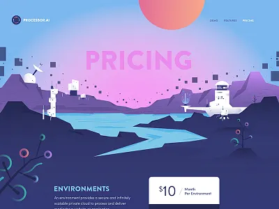 Processor pricing icon illustration image processor robot web design website