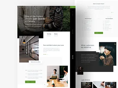 Law Company - Website 💼👨‍💼 clean design elegant green law modern page site ui ux web