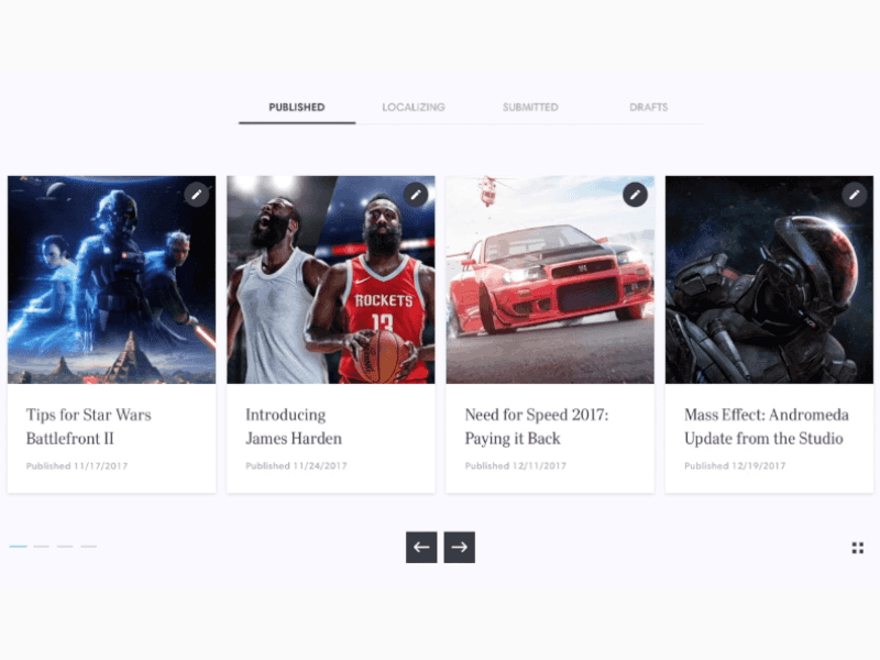 Content Stream carousel cms content ipad ipad pro stream tablet ui ux