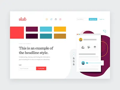 Style Tile branding focus lab product illustration slab style tile ui ux web design