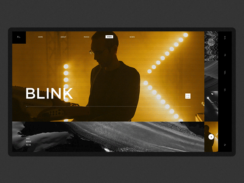 Frank Lead Video abstract adobe after effects adobe photoshop black electronic interaction music navigation principle sketch app ui ux