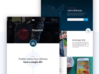 Olo Dispatch api delivery interface olo product tech ui web website